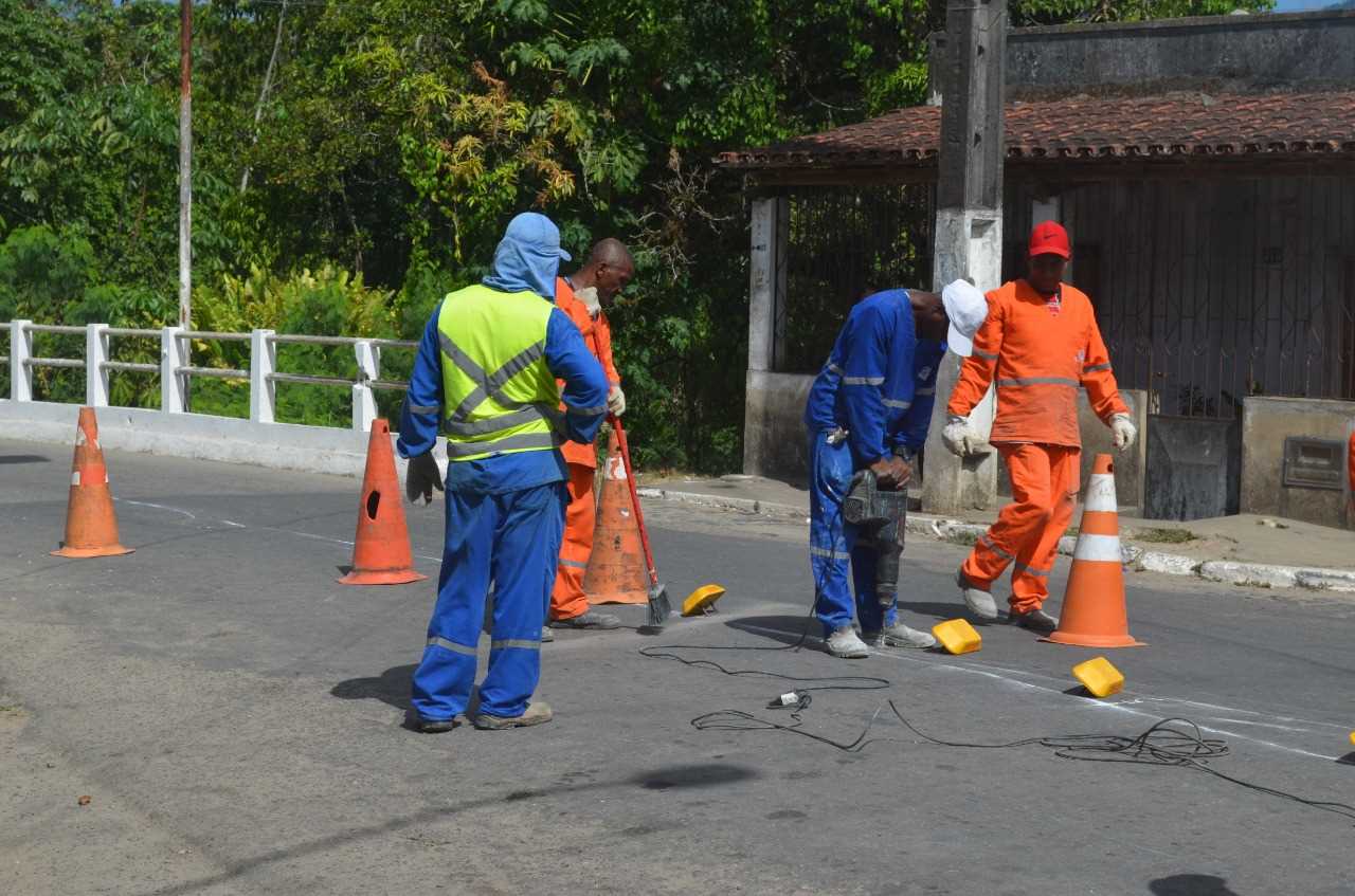 Rotatória começa a ser construída próxima a Ponte do Rio Panelão